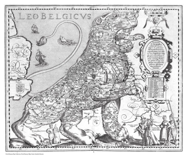 Map Kaart Leo Belgicus